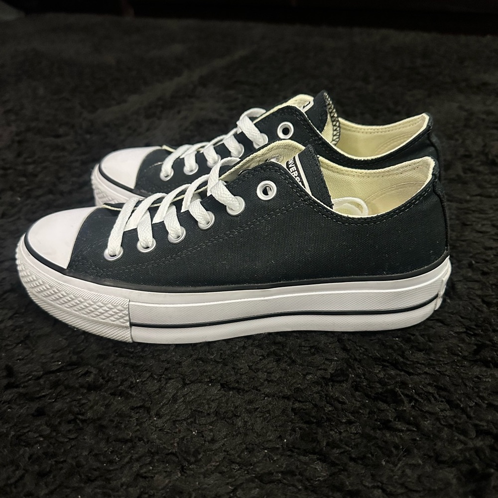 Platform Converse Black and White Sneakers